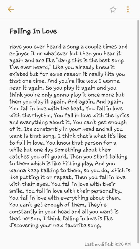 Falling In Love Paragraphs, Falling In Love Is Like Finding Your Favorite Song Text, Falling In Love Is Like A Song, Songs About Being Scared Of Love, I Can’t Help Falling In Love With You, I Can’t Help Falling In Love With You Sheet Music, Fav Song, Best Songs, A Song