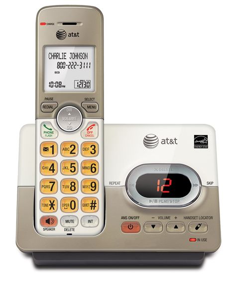 AT&T Single (1) Handset Cordless Phone | One Handset | AT&T® Telephone Store Answering Machines, Cordless Telephone, Refurbished Phones, Answering Machine, Phones For Sale, Key Lighting, Caller Id, Cordless Phone, Phone Speaker