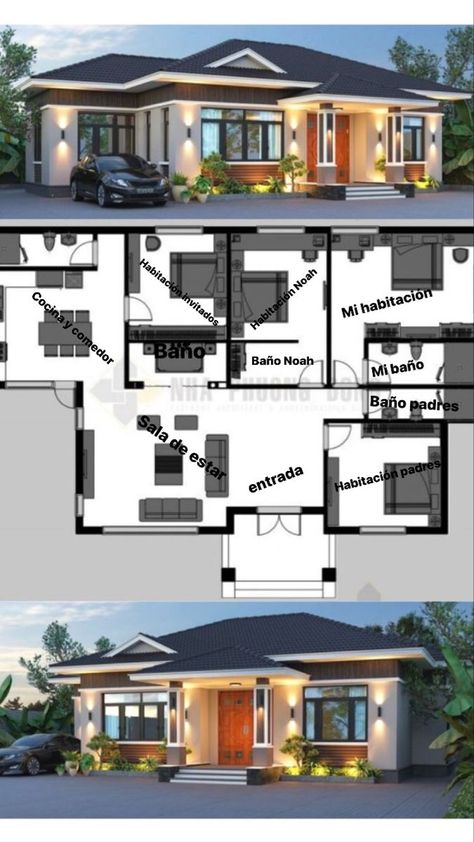 Flood House, Cottage Bungalow House Plans, Bungalow House Floor Plans, Modern Bungalow House Plans, Modern Bungalow House Design, Small Modern House Plans, Bungalow Style House, Bungalow Floor Plans, Bungalow Style House Plans