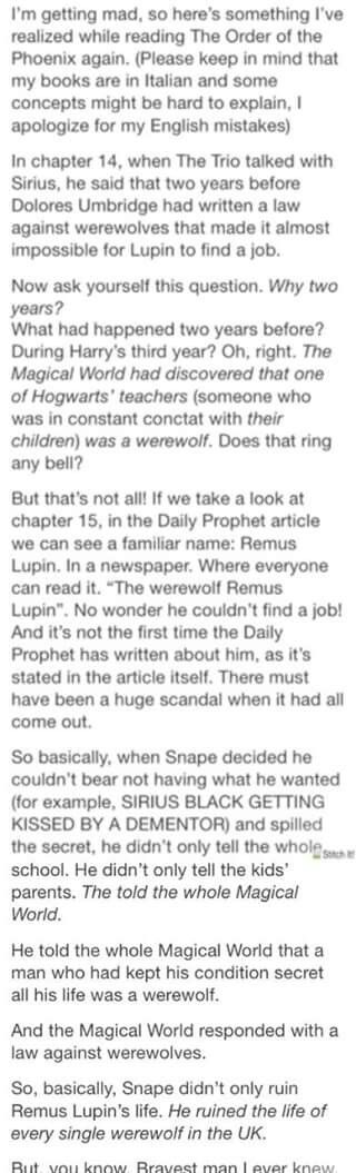 This. Snape Bashing, Harry Potter Theories, Yer A Wizard Harry, Harry Potter Comics, Potter Facts, Harry Potter Headcannons, Bigger Picture, Harry Potter 2, Harry Potter Facts