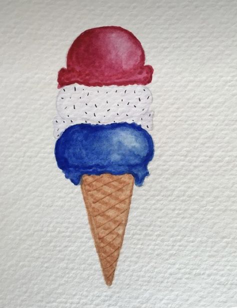 Fourth Of July Painting, 4th Of July Art, 4th Of July Canvas Art For Kids, Red White And Blue Canvas Painting Ideas, Patriotic Paint Night Ideas, Fourth Of July Watercolor Painting, Simple Patriotic Painting, Easy Patriotic Paintings On Canvas, Patriotic Art Ideas