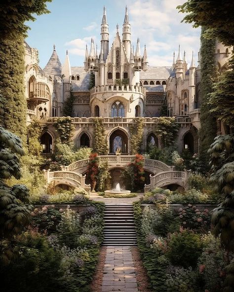 Elven Castle, Castle Exterior, Dreamy Decor, Stop Overthinking, Castle Aesthetic, Deco Rose, Royal Aesthetic, Castle House, Princess Castle