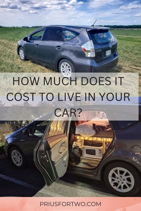 Small Suv Living Ideas, Car Camping Conversion, Camping Out Of Your Car, Living In Car Essentials, Living In A Small Car, Living In Your Car Hacks, Living In Suv, Suv Van Life, Car Living Ideas