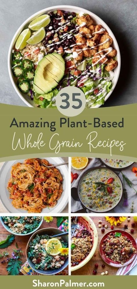 35 AMAZING Plant-Based Whole Grain Recipes - Sharon Palmer, The Plant Powered Dietitian Whole Grain Recipes, Salad Options, Keto Air Fryer Recipes, Vegetable Barley Soup, Whole Grain Foods, Keto Air Fryer, Grain Recipes, Plant Based Diet Recipes, Wfpb Recipes