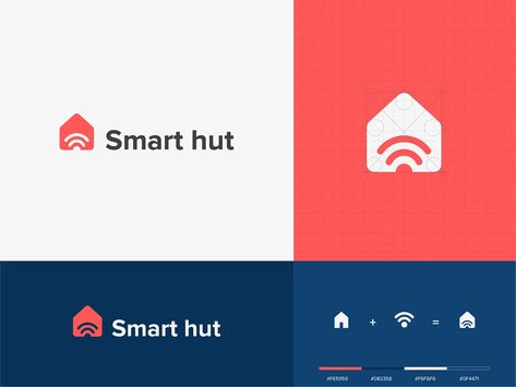 Smart Home Logo Design, Smart Home Logo, Roofing Logo, Logo Smart, Logo Presentation, Real Estate Logo Design, Smart Home Design, Lighting Logo, Construction Logo