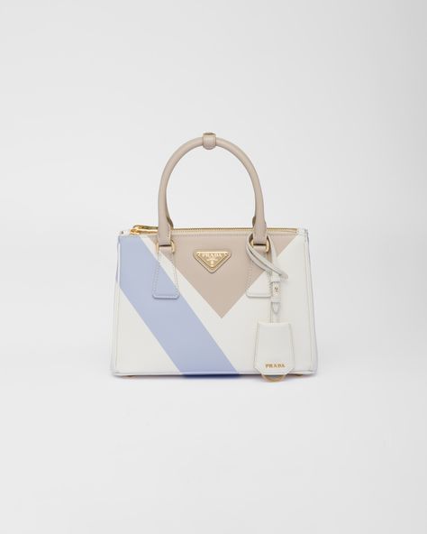 Desert/White Small Prada Galleria Saffiano Special Edition bag | PRADA Tas Prada, Prada Galleria, Leather Key Ring, Expensive Bag, Luxury Bags Collection, Fancy Bags, Metallic Bag, Leather Keyring, Luxury Purses