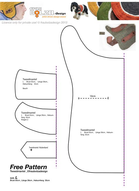 find this simple dog coat pattern for your evaluation. It ist Size L Brest 55cm , Lengh 39cm , neck 35cm Related articles New dog coats (ananasrevolution.wordpress.com) Where can you buy dog coat? ... Dog Jacket Pattern Free, Dog Jacket Patterns, Large Dog Coats, Pet Clothes Patterns, Dog Clothes Patterns Sewing, Dog Coat Pattern, Free Printable Sewing Patterns, Dog Sewing Patterns, Dog Sweater Pattern