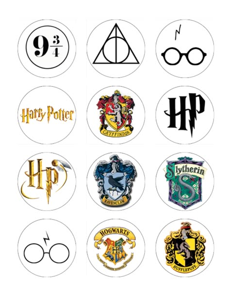 Tort Harry Potter, Harry Potter Cupcake Toppers, Harry Potter Badges, Harry Potter Weihnachten, Baby Harry Potter, Stickers Harry Potter, Harry Potter Cupcakes, Harry Potter Christmas Decorations, Imprimibles Harry Potter