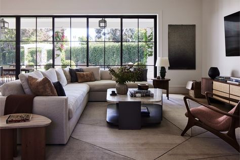 DISC INTERIORS Marc Phillips Rugs, Disc Interiors, Holmby Hills, Pacific Palisades, Rustic Contemporary, A Living Room, Modern Interior Design, Modern House Design, Modern Living Room