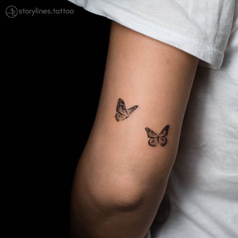 Line Animals, Insect Tattoos, Above Elbow Tattoo, Small Tats, Insect Tattoo, Butterfly Tattoos For Women, Elbow Tattoos, Above Elbow, Small Hand Tattoos