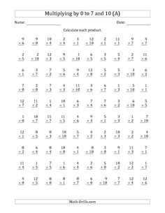 The Multiplying by Anchor Facts 0, 1, 2, 3, 4, 5, 6, 7 and 10 (Other Factor 1 to 12) (A) Learning Multiplication Facts, Multiplication Facts Worksheets, Math Multiplication Worksheets, Math Fact Worksheets, Multiplication Facts Practice, Learning Multiplication, Math Drills, Multiplication Worksheets, Free Math Worksheets