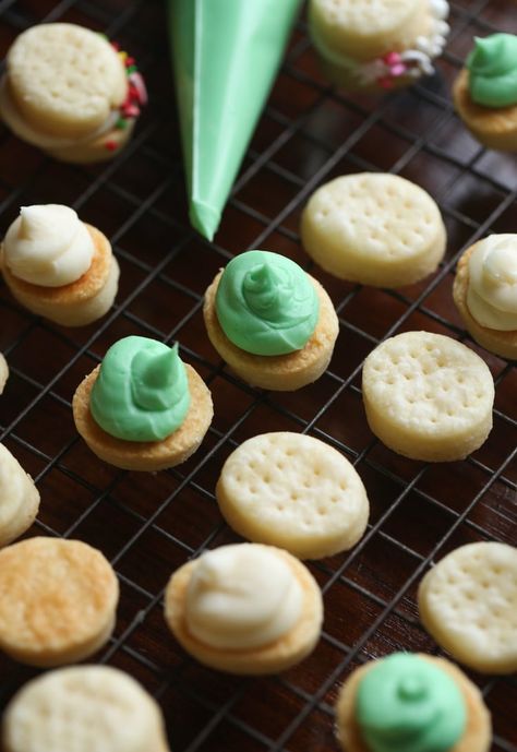 Cream Wafers are one of my favorite Christmas Cookie Recipes! They're a light, flaky wafer cookie recipe made with cream and filled with rich buttercream frosting. #cookiesandcups #christmascookies #creamwafers #wafercookies #buttercream #cookierecipe #cookies Cream Wafer Cookies Recipe, Wafer Cookies Recipe, Wafer Sandwich Cookies, Wafer Cookie Recipe, Cream Wafers, Wafer Cookie, Baking School, Christmas Cookie Recipes, Filled Cookies