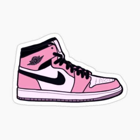 Shoes Stickers | Redbubble Air Jordans Sticker, Jordan Shoes Stickers, Nike Shoes Stickers, Air Jordans Drawing, Light Pink Jordans, Jordans Sticker, Jordans Drawing, Jordan Shoes Drawing, Jordan Stickers