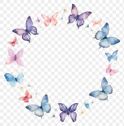 White Circle Png, Butterfly Border, Butterfly Circle, Frame Butterfly, Png Butterfly, Circle Border, Frame Circle, Butterfly Wreath, Circle Borders