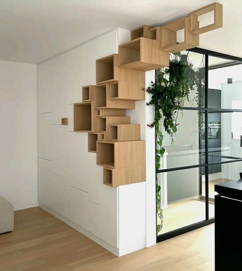 Functional Wall Art, Artistic Furniture, Small Studio Apartments, Studio Apartment Ideas, Hallway Ideas Entrance Interior Design, Hallway Ideas Colour, Studio Apartment Decorating, Diy Wood Projects Furniture, House Interior Decor