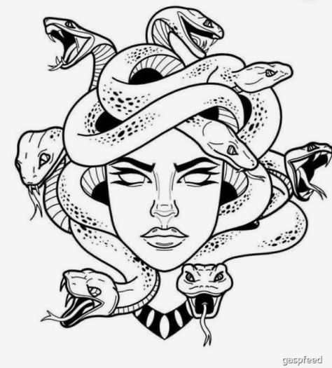 Medusa Tattoo Design For Women, Snake Tongue, Medusa Drawing, Hugging Drawing, Tattoo Design For Women, Medusa Tattoo Design, Medusa Art, Seni Pop, Medusa Tattoo