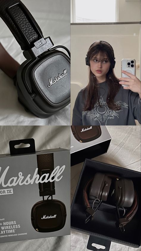 love marshall headphones Marshall Headphones Aesthetic, Marshall Major Iv, Retro Headphone, Marshall Headphones, Marshall Major, Headphones Aesthetic, Not Aesthetic, Cute Headphones, Tech Aesthetic