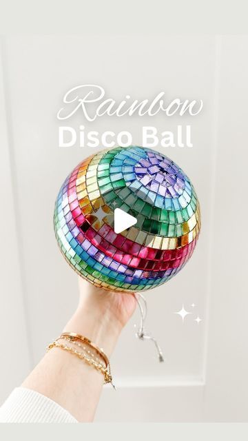 Melany Afara | Tiny Trends by MA on Instagram: "Let’s make a rainbow disco ball. Remember the alcohol inks I used at Christmas?! I used them again to make a rainbow disco ball. This is going to be so fun for St. Patty’s Day. And our rainbow book shelf. 🌈
.
.
Alcohol inks @amazonca 
Disco ball 🪩 @dollar_tree_canada 
Inspo @ambusheedwithboys 
.
#discoball #discobabe #rainbowdiscoball #alcoholink #craftwithme #momof3" Rainbow Book Shelf, Rainbow Disco Ball, Make A Rainbow, Disco Balls, Alcohol Inks, Craft Time, Book Shelf, Unicorn Party, Disco Ball