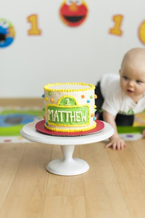 Sesame Street Birthday Cake Simple Sesame Street Cake, Sesame Street Birthday Cake, Candy Bar Cupcakes, Sesame Street Birthday Cakes, Sesame Street Cake, Elmo Birthday Party, Sesame Street Birthday Party, Happy 1st Birthday, Sesame Street Party