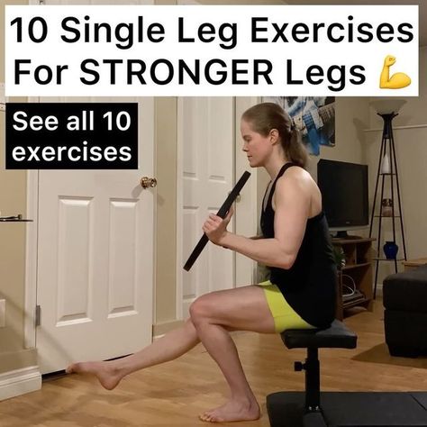 Meghan Callaway - Fitness Coach on Instagram: "Many people do not include exercises in their training that are unilateral in nature. This is a giant mistake!   Unlike bilateral exercises, unilateral exercises focus on one side at a time, or at least one side is doing the majority of the work. This is how I like to define unilateral exercises.  Unilateral exercises are very beneficial as they prevent you from overusing or compensating with your dominant side.   Here are 10 unilateral lower body exercises you should be doing!  ▶️▶️ SWIPE to see all 10 exercises.  1️⃣ Single leg box squats   👉 2-3 sets of 6-12 reps per side   2️⃣ Staggered stance RDLs  👉 2-3 sets of 6-12 reps per side  3️⃣ Band resisted multidirectional taps from single leg band resisted ISO RDL (great warm-up or filler exe Lateral Squats, Unilateral Exercises, Forward Lunges, Single Leg Exercises, Box Squats, Hamstring Curl, Lower Body Exercises, Mobility Training, Hamstring Curls