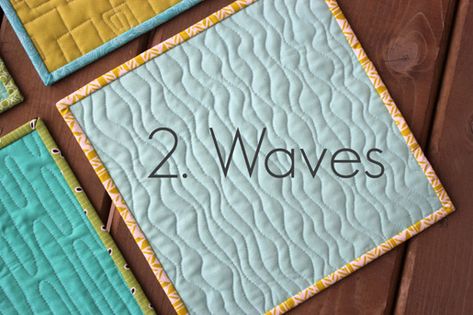 Free-motion Quilting Series: Four Designs to Take You Beyond the Basics! Day Two | WeAllSew Easy Free Motion Quilting Designs, Free Motion Quilt Tutorial, Quilt Frame, Fmq Designs, Quilting Lines, Quilting Stitch Patterns, Quilting Guides, Hand Quilting Patterns, Free Motion Pattern