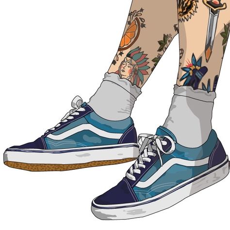 Vans Drawing Reference, Vans Art Drawing, Vans Shoes Drawing, Vans Illustration, Vans Drawing, Shoe Logo Ideas, Vans Art, Van Drawing, Logos Nike