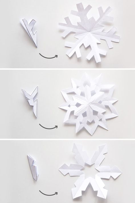 Get this free printable snowflake patterns and a tutorial on how to make these paper snowflakes #PaperSnowflakes #SnowflakePatterns Coffee Filters Snowflakes, Fairy Templates, Paper Fairy, Paper Snowflake Template, Paper Snowflake Patterns, Snowflake Paper, Paper Snowflakes Diy, Snowflake Cutouts, Snowflake Template