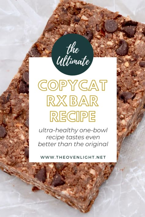 Rx Bar Recipe, Easy Recipe Kids, Rx Bars, Snack Easy, Healthy Snack Bars, Clean Snacks, Sugar Recipes, Light Breakfast, Healthy Bars