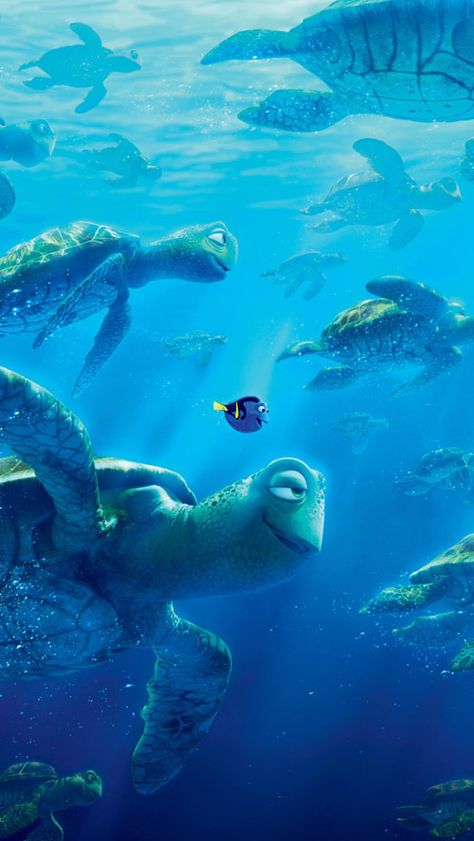 Finding Dory: Downloadable Wallpaper for iOS & Android Phones Just Keep Swimming Wallpaper Aesthetic, Dory Wallpaper Iphone, Dory Wallpaper, Nemo Wallpaper, Wallpaper For Ios, Sea Turtle Wallpaper, Turtle Wallpaper, Disney Characters Wallpaper, 귀여운 음식 그림