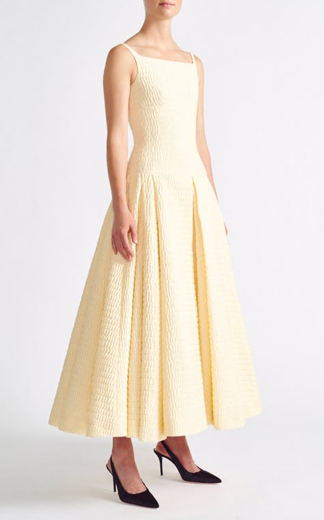 Sunne Cotton-Blend Maxi Dress By Emilia Wickstead | Moda Operandi Chicken With Peas, Emilia Wickstead Dress, Peas And Rice, Stewed Chicken, Cambridge Wedding, Pink Dress Outfits, Chic Bridesmaid Dresses, Trooping The Colour, Emilia Wickstead