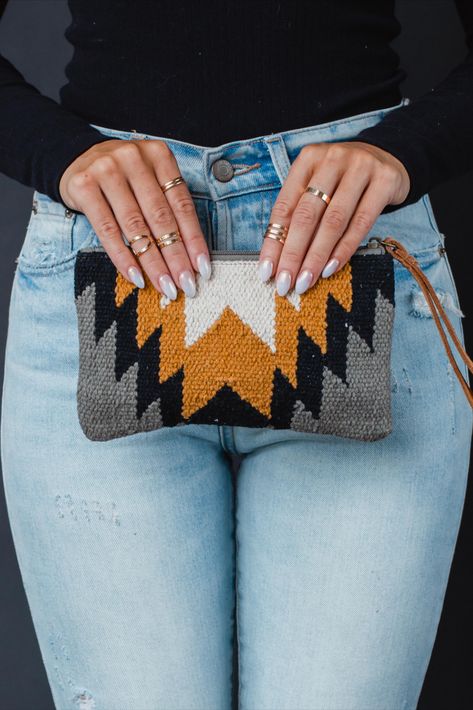 Our newest Aztec inspired print is here, and you'll want to get this one before it's gone! This Western inspired wristlet is perfect for your fall getaways this season. Knitted Hats Kids, Fall Getaways, Knit Hat For Men, Knit Jewelry, Dangle Necklaces, Aztec Pattern, Knitting For Kids, Men's Knit, Leather Pulls