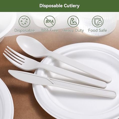 OEM 360 Count Plastic Silverware Heavy Duty, 60 Knives, 120 Spoons, 180 Forks, Disposable Utensils Set (7inch), Sturdy Durable Heat Resistant, Bulk Plastic Cutlery Set for Parties Supplier Check more at https://www.packagingeye.com/product/oem-360-count-plastic-silverware-heavy-duty-60-knives-120-spoons-180-forks-disposable-utensils-set-7inch-sturdy-durable-heat-resistant-bulk-plastic-cutlery-set-for-parties-supplier Disposable Utensils, Plastic Silverware, Plastic Cutlery, Utensil Set, Cutlery Set, Heavy Duty