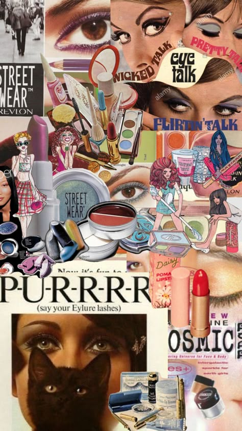 vintage makeup ads <333 #makeup #vintage #abstract Makeup Wallpaper Aesthetic, Vintage Skincare Aesthetic, Makeup Aesthetic Wallpaper, Vintage Looking Makeup Products, Makeup Campaign, Makeup Collage Aesthetic, Vintage Makeup Poster, Vintage Makeup You Can Still Buy, Makeup Wallpaper