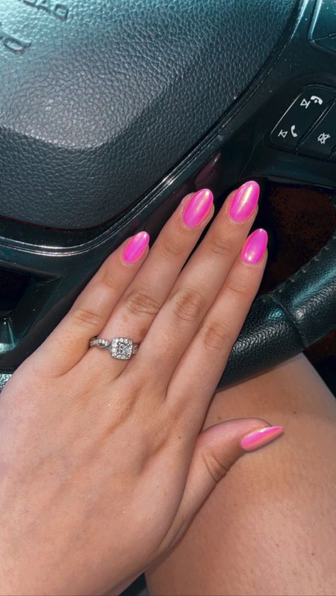 Pink Chrome Aesthetic, Nail Inspiration Aesthetic, Summer Nails Chrome, Diy Nails For Beginners, Chrome Nails Pink, Nails Pink Chrome, Tartan Nails, Chrome Aesthetic, Nails Blue And White