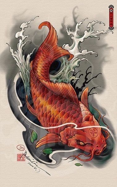 Japanese Tattoo Koi, Koi Fish Drawing Tattoo, Pez Koi Tattoo, Dragon Koi Tattoo Design, Koi Dragon Tattoo, Fish Tattoo Design, Karp Koi, Japanese Koi Fish Tattoo, Koi Tattoo Sleeve