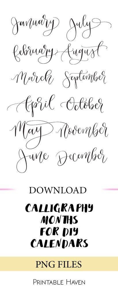 calligraphy fonts for months | handlettering Journal Fonts, Creative Lettering, Cursive Writing, Bullet Journal Inspo, Calligraphy Letters, Journal Doodles, Brush Lettering, Planner Bullet Journal, Bullet Journaling