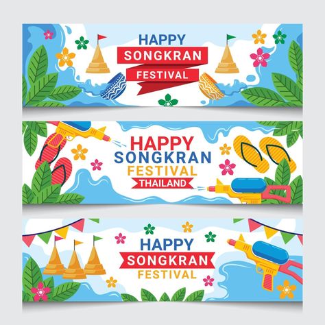 Songkran Festival Banner Festival Banner, Songkran Festival, Desain Buklet, Summer Theme, Book Layout, Festival Design, Menu Design, Graphic Design Posters, Aesthetic Iphone Wallpaper