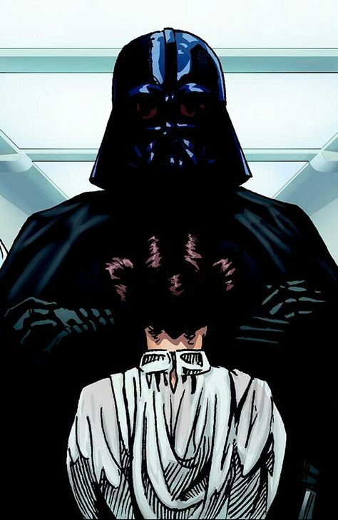 DARTH VADER AND PRINCESS LEIA Darth Vader Comic, Kit Fisto, Anakin Vader, Dark Side Star Wars, Star Wars Anakin, Star Wars Books, Vader Star Wars, Star Wars Empire, Star Wars Comics