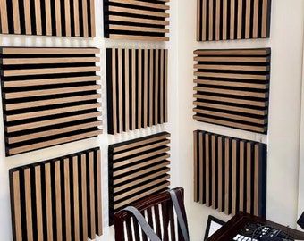 Vertical wood slat wall panels accent wall panels sound absorption-diffuse soundproofing panel mini fluted wall panels wood panel wall art Vertical Wood Slat Wall, Accent Wall Panels, Sound Panel, Wood Slat Wall, Ceiling Art, Art Panels, Wooden Wall Panels, Acoustic Wall Panels, Acoustic Wall