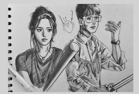 Sweet Home Art Kdrama, Sweet Home Drawing Kdrama, Sweet Home Fanart, Indie Drawings, Ghibli Artwork, Bts Drawings, Anime Sketch, Tim Burton, Pencil Sketch