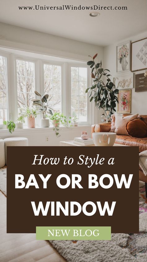 Bay and Bow Windows can increase the value of your home DRAMATICALLY. But how can you use your bay/bow window to be functional and beautiful? We have the perfect blog for you! Check it out here! Home Remodeling Ideas | Bay Window Seat Design | Bay Windows | Home Interior Designs What To Do With Bay Window In Kitchen, Bowed Window Ideas, Modern Bow Window, Decorating Bay Windows Living Room, Decorating A Bay Window In Living Room, How To Decorate Bay Window Living Room, Curtains For Bow Window In Living Room, Bow Windows Ideas, Farmhouse Bay Window Ideas