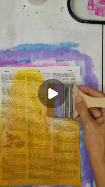 195 likes, 5 comments - birdy_fitzgerald_art em September 8, 2022: "Painting a rainbow of collage papers. 🥰🌈🖌 . #birdysartvideos . #rainbowart #collageartist #collagepapers #cutandpaste #dictionaryart #bookart #acrylicpaint #colorfulart #brightboldhome #theraputic #artprocess #artvideo #artreel". Painting A Rainbow, Torn Paper Art, Multimedia Art, Collage Papers, Multimedia Arts, Paper Collage Art, Dictionary Art, September 8, Torn Paper