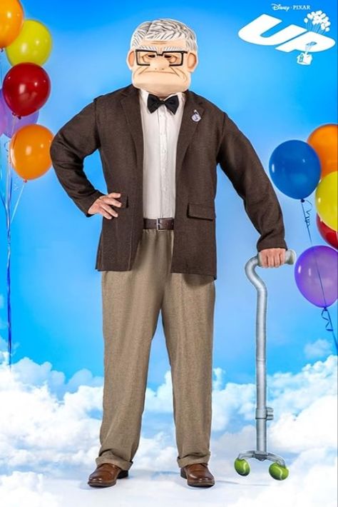 Men's plus size Carl from Up Costume Disney Costumes For Men, Adult Disney Costumes, Mickey Mouse Headband, Up The Movie, Movie Halloween Costumes, Plus Size Disney, Plus Size Costume, Plus Size Halloween Costume, Up Costume