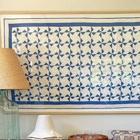 Tori Jones Studio, Framed Square Quilt Block, Block Printing Fabric Using Frame, Block Print Runner, Vintage Block Along, Block Print Table Runner, Large Scale Art, Block Island, Three Floor