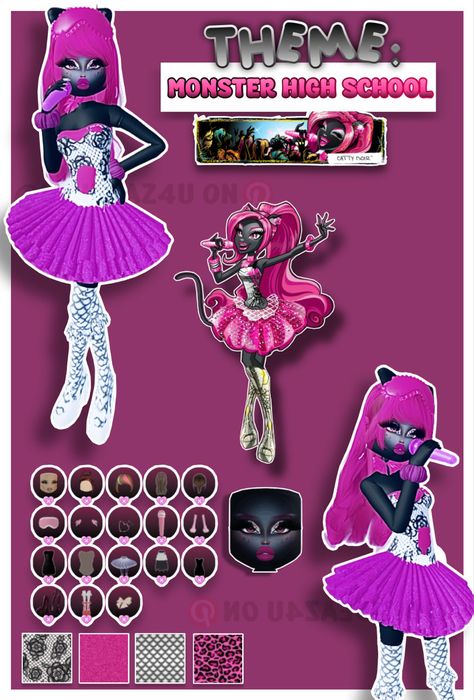 • 🏵️ • - #fyp #dti #dresstoimpress #dress #to #impress #roblox #dtiideas #aesthetic #outfitideas #dresstoimpressideas #idea #board #pin #robloxpin #robloxdti #robloxdresstoimpress Dress Impress, Monster High School, Catty Noir, Dressed To Impress, Board Pin, Monster High Characters, Cat Dresses, Idea Board, Monster High Doll