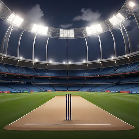 Cricket stadium at night background | Premium Photo #Freepik #photo #soccer-stadium #stadium #cricket-stadium #football-stadium Cricket Stadium Background Hd, Cricket Stadium Background, Cricket Background, Stadium Pics, Stadium Background, Stadium Wallpaper, About Cricket, Background Night, Stadium Lights