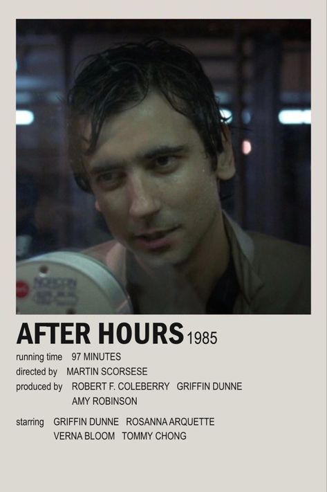 After Hours Movie, Tv Posters, February 2023, Martin Scorsese, After Hours, Movie Poster, Movie Tv, Film, Tv