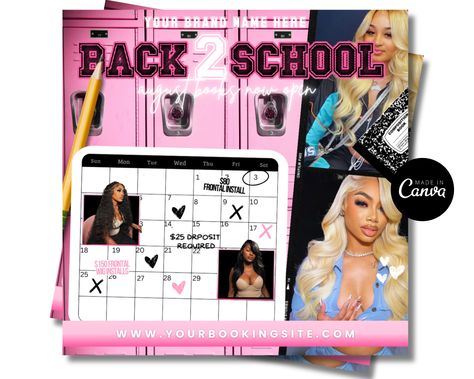 Back 2 School Flyer , DIY Back to School Flyer, Editable Back to School Flyer, Hair , Nails, Makeup Lash Flyer by richbabeco on Etsy Back To School Hair Flyer, Back To School Flyer, Back To School Flyer Design Ideas, Welcome Back To School Flyer Design, Back To School Sale Flyer, Back 2 School Flyer, Back To School Flyer Hair, Back To School Sales Flyer, Hair Class Flyer