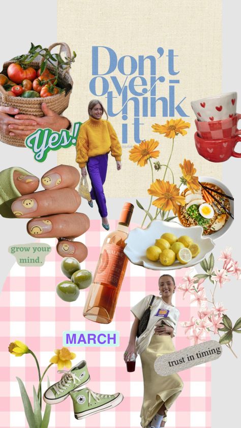 March mood-board ☀️🌷🌱 #march #moodboard #spring #flowers #foodie #springaesthetic #growth #springgarden June Mood Board Aesthetic, March Mood Board, March Moodboard, Spring Mood Board, Spring Mood, Spring Aesthetic, Spring Garden, Color Pallets, Your Aesthetic