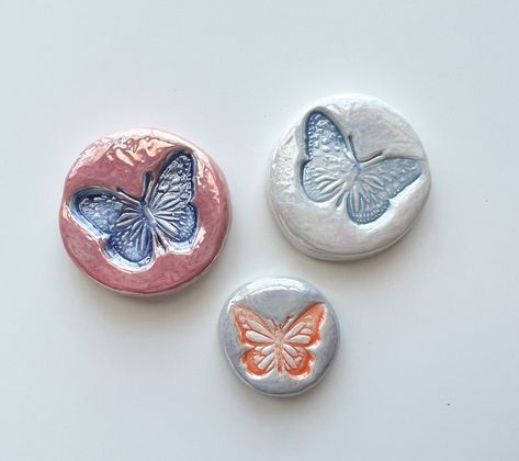 Handmade Ceramic Butterfly Magnet Set Butterfly Magnet, Magnet Set, Butterfly Theme, Family Members, White Board, Hand Built, Ceramic Ornaments, Fine Art Ceramics, Little Gifts